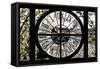 Giant Clock Window - View of the Pont des Arts - Paris-Philippe Hugonnard-Framed Stretched Canvas