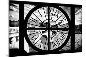 Giant Clock Window - View of the Pont Neuf and River Seine in Paris II-Philippe Hugonnard-Mounted Photographic Print