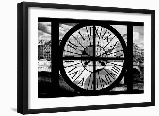 Giant Clock Window - View of the Pont Neuf in Paris II-Philippe Hugonnard-Framed Photographic Print