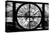 Giant Clock Window - View of the Pont Neuf in Paris II-Philippe Hugonnard-Stretched Canvas