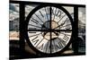 Giant Clock Window - View of the Pont Neuf in Paris-Philippe Hugonnard-Mounted Photographic Print