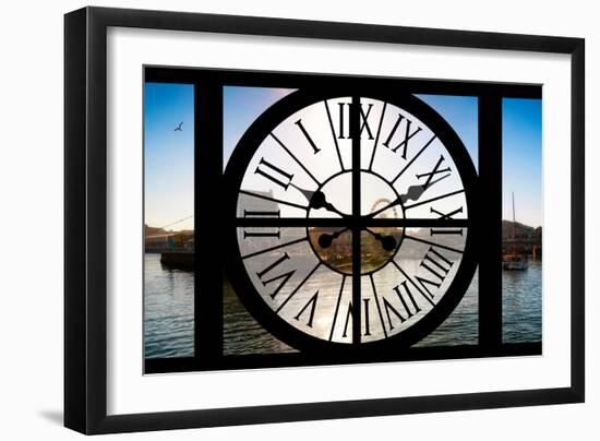 Giant Clock Window - View of the Port of Cape Town - South Africa-Philippe Hugonnard-Framed Photographic Print