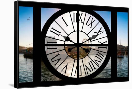 Giant Clock Window - View of the Port of Cape Town - South Africa-Philippe Hugonnard-Framed Stretched Canvas