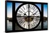 Giant Clock Window - View of the Port of Cape Town - South Africa-Philippe Hugonnard-Framed Stretched Canvas
