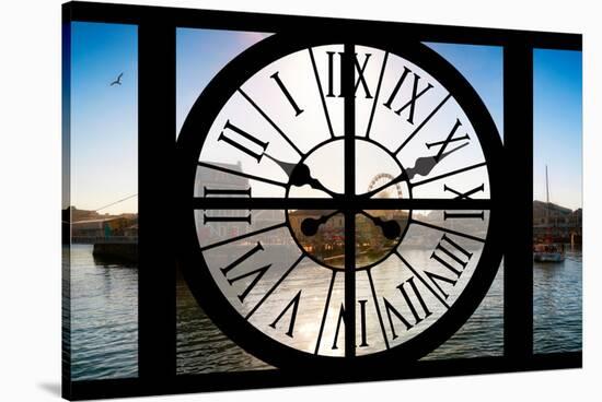 Giant Clock Window - View of the Port of Cape Town - South Africa-Philippe Hugonnard-Stretched Canvas