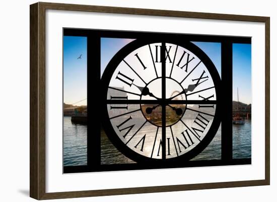 Giant Clock Window - View of the Port of Cape Town - South Africa-Philippe Hugonnard-Framed Photographic Print