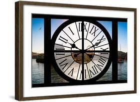 Giant Clock Window - View of the Port of Cape Town - South Africa-Philippe Hugonnard-Framed Photographic Print