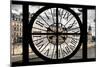 Giant Clock Window - View of the Quai de Seine in Paris-Philippe Hugonnard-Mounted Photographic Print