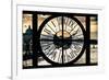 Giant Clock Window - View of the River Seine and the Eiffel Tower at Sunrise in Paris-Philippe Hugonnard-Framed Photographic Print