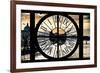 Giant Clock Window - View of the River Seine and the Eiffel Tower at Sunrise in Paris-Philippe Hugonnard-Framed Photographic Print