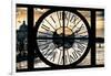 Giant Clock Window - View of the River Seine and the Eiffel Tower at Sunrise in Paris-Philippe Hugonnard-Framed Premium Photographic Print