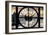 Giant Clock Window - View of the River Seine and the Eiffel Tower at Sunrise in Paris-Philippe Hugonnard-Framed Photographic Print