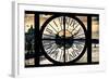 Giant Clock Window - View of the River Seine and the Eiffel Tower at Sunrise in Paris-Philippe Hugonnard-Framed Photographic Print