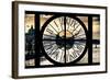 Giant Clock Window - View of the River Seine and the Eiffel Tower at Sunrise in Paris-Philippe Hugonnard-Framed Photographic Print