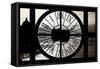 Giant Clock Window - View of the River Seine with Eiffel Tower at Sunset - Paris II-Philippe Hugonnard-Framed Stretched Canvas