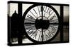 Giant Clock Window - View of the River Seine with Eiffel Tower at Sunset - Paris II-Philippe Hugonnard-Stretched Canvas