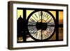Giant Clock Window - View of the River Seine with Eiffel Tower at Sunset - Paris III-Philippe Hugonnard-Framed Photographic Print