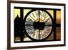 Giant Clock Window - View of the River Seine with Eiffel Tower at Sunset - Paris III-Philippe Hugonnard-Framed Photographic Print