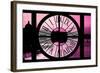 Giant Clock Window - View of the River Seine with Eiffel Tower at Sunset - Paris IV-Philippe Hugonnard-Framed Photographic Print