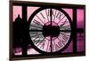 Giant Clock Window - View of the River Seine with Eiffel Tower at Sunset - Paris IV-Philippe Hugonnard-Framed Photographic Print