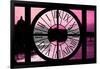 Giant Clock Window - View of the River Seine with Eiffel Tower at Sunset - Paris IV-Philippe Hugonnard-Framed Photographic Print