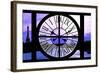 Giant Clock Window - View of the River Seine with Eiffel Tower at Sunset - Paris IX-Philippe Hugonnard-Framed Photographic Print