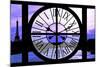 Giant Clock Window - View of the River Seine with Eiffel Tower at Sunset - Paris IX-Philippe Hugonnard-Mounted Photographic Print