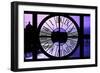 Giant Clock Window - View of the River Seine with Eiffel Tower at Sunset - Paris V-Philippe Hugonnard-Framed Photographic Print