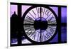 Giant Clock Window - View of the River Seine with Eiffel Tower at Sunset - Paris V-Philippe Hugonnard-Framed Premium Photographic Print
