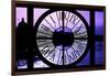 Giant Clock Window - View of the River Seine with Eiffel Tower at Sunset - Paris V-Philippe Hugonnard-Framed Premium Photographic Print