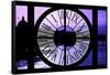 Giant Clock Window - View of the River Seine with Eiffel Tower at Sunset - Paris V-Philippe Hugonnard-Framed Stretched Canvas