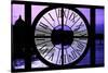 Giant Clock Window - View of the River Seine with Eiffel Tower at Sunset - Paris V-Philippe Hugonnard-Stretched Canvas