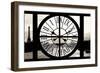 Giant Clock Window - View of the River Seine with Eiffel Tower at Sunset - Paris VII-Philippe Hugonnard-Framed Photographic Print