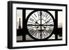 Giant Clock Window - View of the River Seine with Eiffel Tower at Sunset - Paris VII-Philippe Hugonnard-Framed Photographic Print