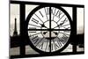 Giant Clock Window - View of the River Seine with Eiffel Tower at Sunset - Paris VII-Philippe Hugonnard-Mounted Photographic Print