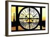 Giant Clock Window - View of the River Seine with Eiffel Tower at Sunset - Paris VIII-Philippe Hugonnard-Framed Photographic Print