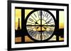 Giant Clock Window - View of the River Seine with Eiffel Tower at Sunset - Paris VIII-Philippe Hugonnard-Framed Photographic Print