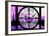 Giant Clock Window - View of the River Seine with Eiffel Tower at Sunset - Paris X-Philippe Hugonnard-Framed Photographic Print