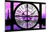 Giant Clock Window - View of the River Seine with Eiffel Tower at Sunset - Paris X-Philippe Hugonnard-Mounted Photographic Print