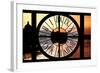 Giant Clock Window - View of the River Seine with Eiffel Tower at Sunset - Paris-Philippe Hugonnard-Framed Photographic Print