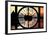 Giant Clock Window - View of the River Seine with Eiffel Tower at Sunset - Paris-Philippe Hugonnard-Framed Photographic Print
