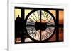 Giant Clock Window - View of the River Seine with Eiffel Tower at Sunset - Paris-Philippe Hugonnard-Framed Photographic Print