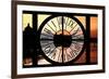 Giant Clock Window - View of the River Seine with Eiffel Tower at Sunset - Paris-Philippe Hugonnard-Framed Photographic Print