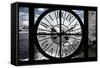 Giant Clock Window - View of the River Seine with White Trees - Paris II-Philippe Hugonnard-Framed Stretched Canvas