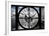Giant Clock Window - View of the River Seine with White Trees - Paris II-Philippe Hugonnard-Framed Photographic Print