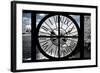 Giant Clock Window - View of the River Seine with White Trees - Paris II-Philippe Hugonnard-Framed Photographic Print