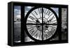 Giant Clock Window - View of the River Seine with White Trees - Paris II-Philippe Hugonnard-Framed Stretched Canvas