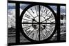 Giant Clock Window - View of the River Seine with White Trees - Paris-Philippe Hugonnard-Mounted Photographic Print