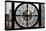 Giant Clock Window - View of the skyscrapers of Shanghai - China-Philippe Hugonnard-Stretched Canvas