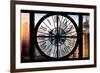 Giant Clock Window - View of the Skyscrapers of Times Square at Sunset-Philippe Hugonnard-Framed Photographic Print